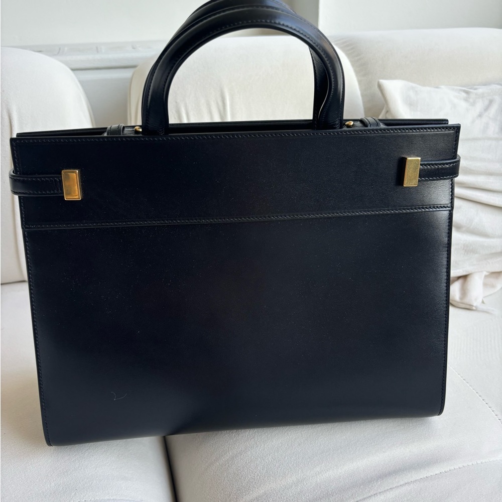 Saint Laurent Black Tote Bag with Gold Accents - Picture 3 of 7